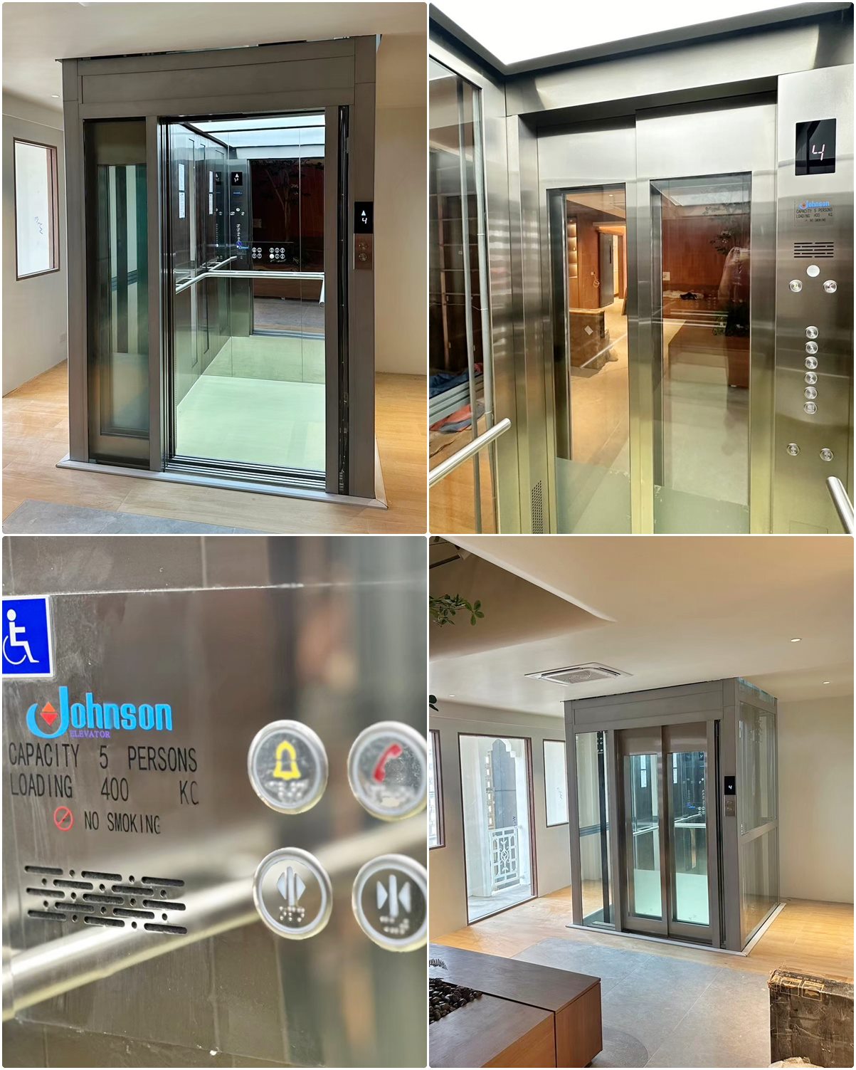 ลิฟต์บ้านพร้อมปล่องอลูมิเนียม